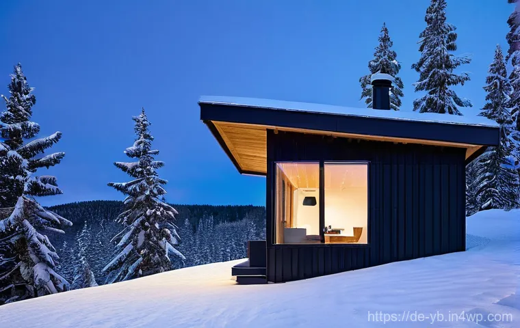 마이크로 하우스의 겨울철 난방 팁 - **Prompt:** A cozy and modern micro-house interior during a soft winter evening. The scene showcases...