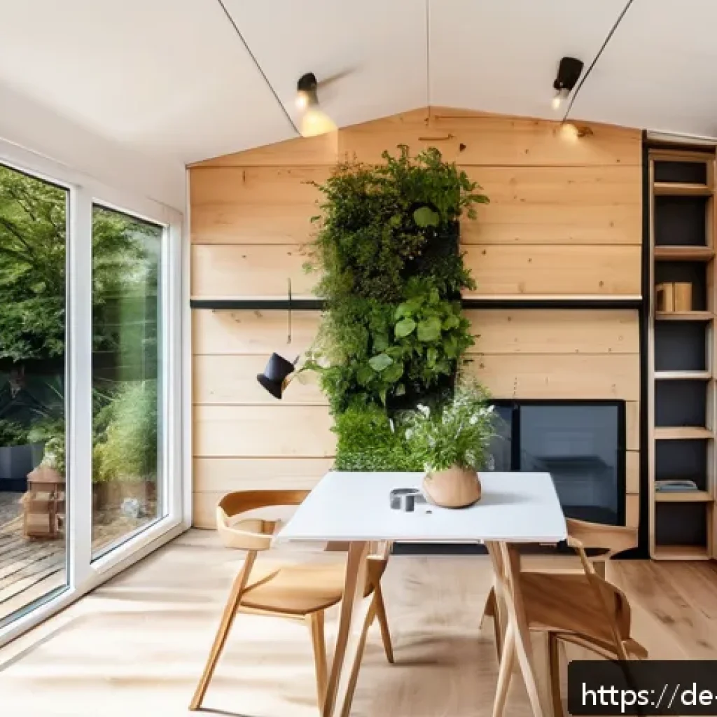 마이크로 하우스의 이야기 성공적인 사례 분석 - A modern, modular tiny house located in an urban Berlin setting, featuring solar panels on the roof,...