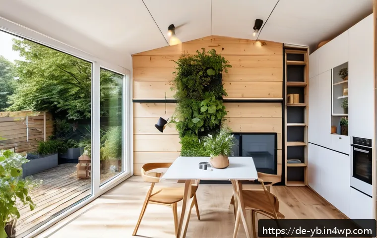 마이크로 하우스의 이야기  성공적인 사례 분석 - A modern, modular tiny house located in an urban Berlin setting, featuring solar panels on the roof,...